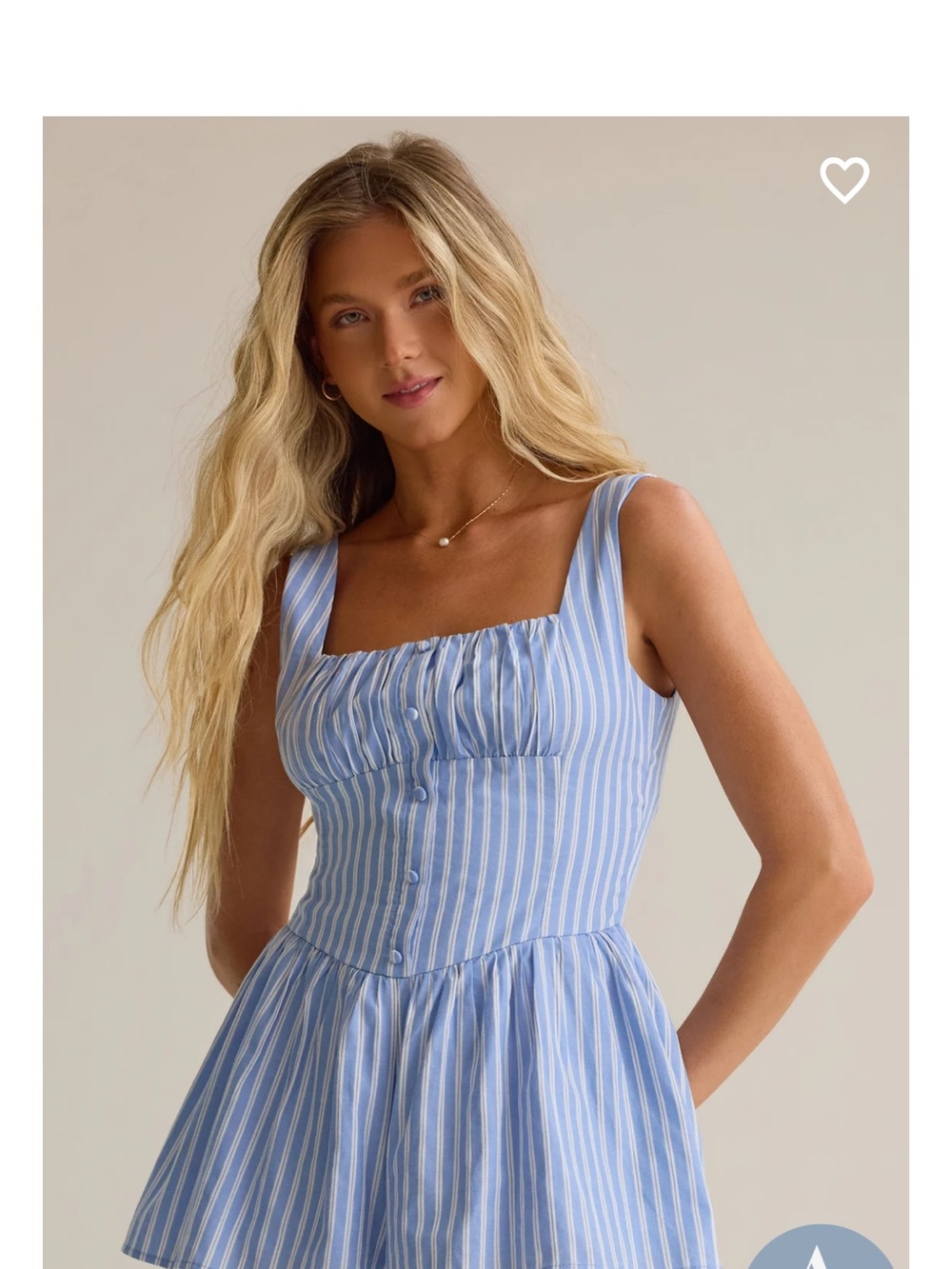 Altar'd State Nia Striped Button Romper S